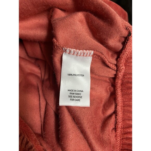 Zoe and Phoebee Track Suit  Womens Large Rust Velour 2 Pc Crop Sweatsuit Set - Picture 12 of 16